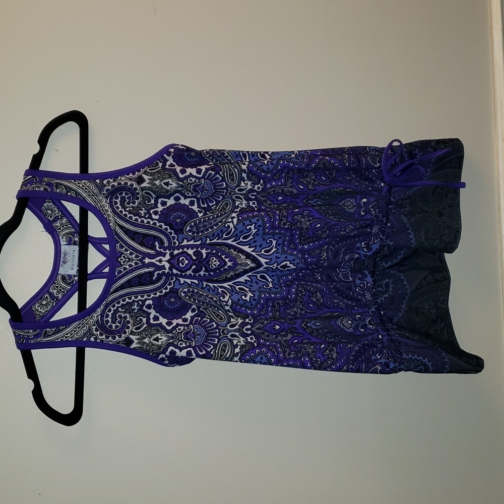 E4🔹️Athleta - Purple Print Tank